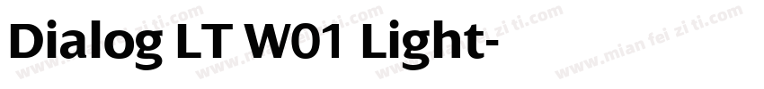 Dialog LT W01 Light字体转换